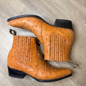 Ostrich Print Cowboy Boots
